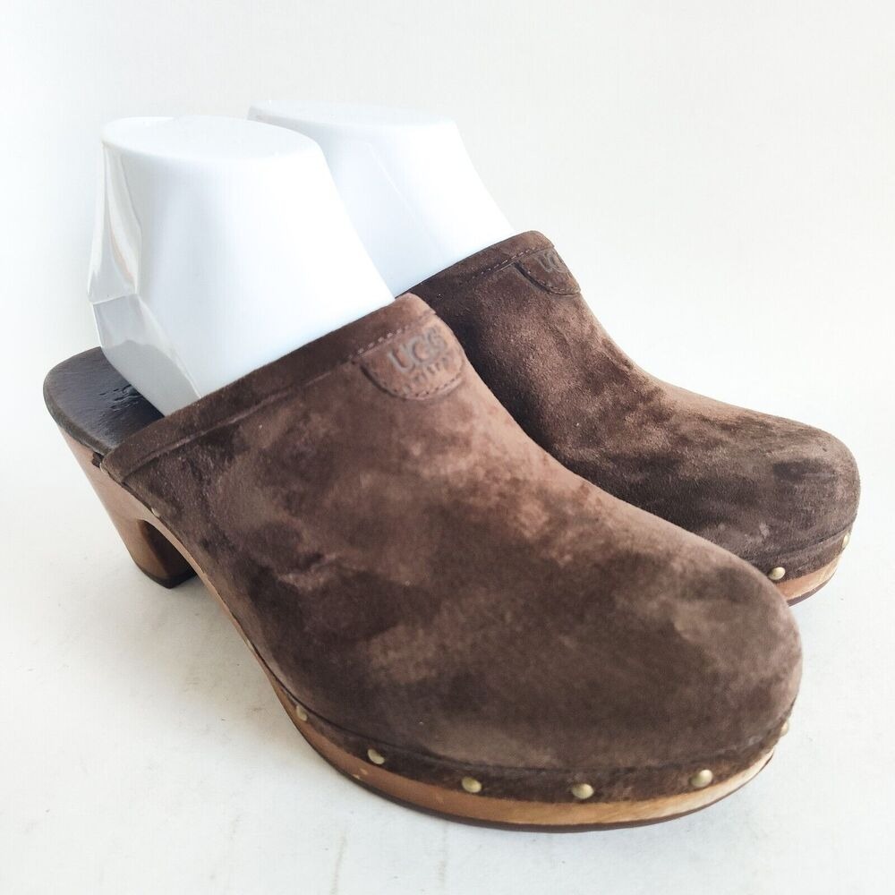 UGG Brown Suede Clogs